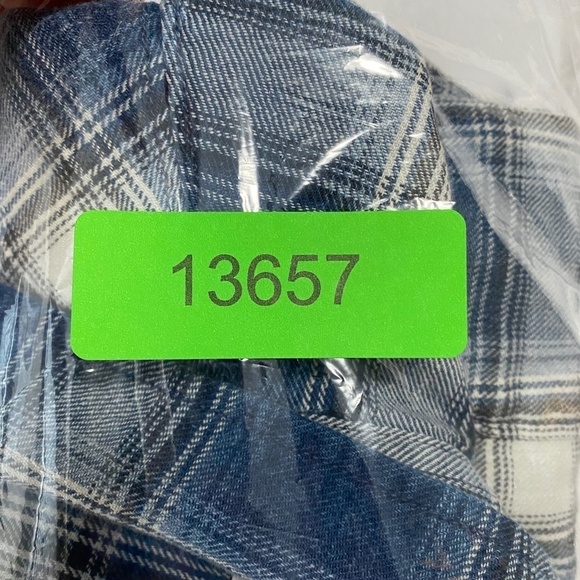 Lucky Brand Women's California Fit Pearl Snap Blue Plaid Short Sleeve Shirt Sml - Picture 11 of 11